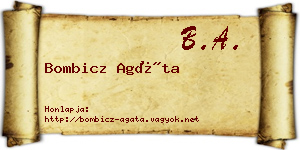 Bombicz Agáta névjegykártya